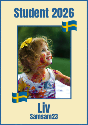 Regntålig studentskylt