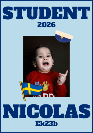 Regntålig studentskylt