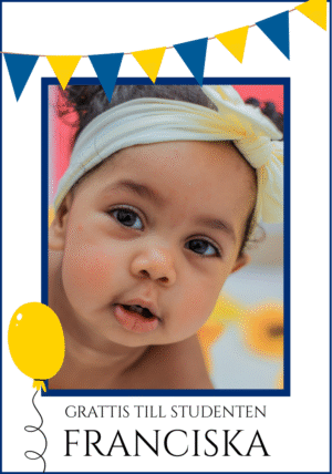 Regntålig studentskylt