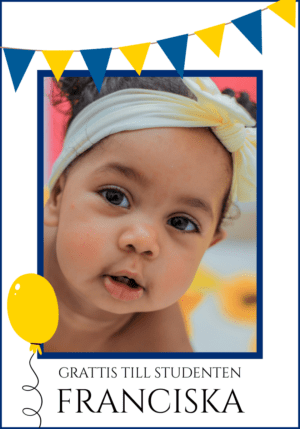 Regntålig studentskylt