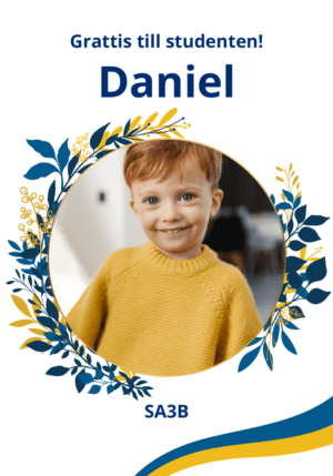 Regntålig studentskylt