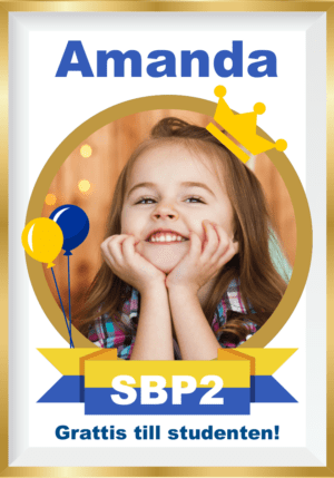 Regntålig studentskylt