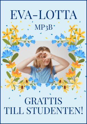 Regntålig studentskylt