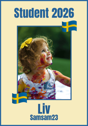 Regntålig studentskylt