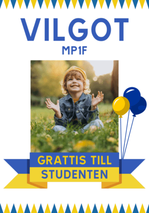 Regntålig studentskylt