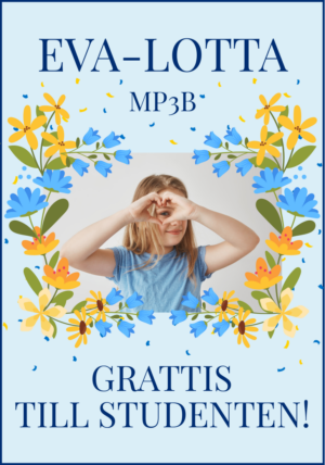 Regntålig studentskylt