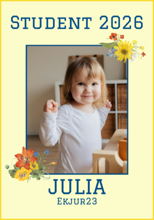 Regntålig studentskylt