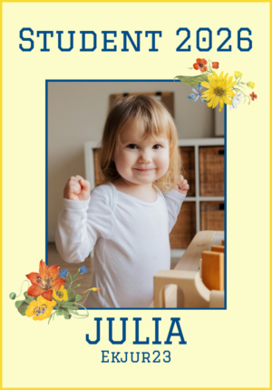 Regntålig studentskylt