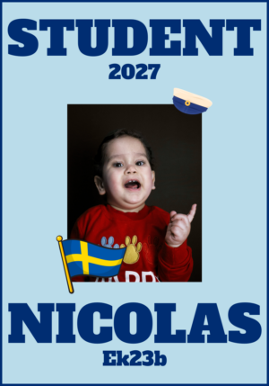 Regntålig studentskylt